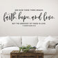 Faith Hope Love Wall Decal