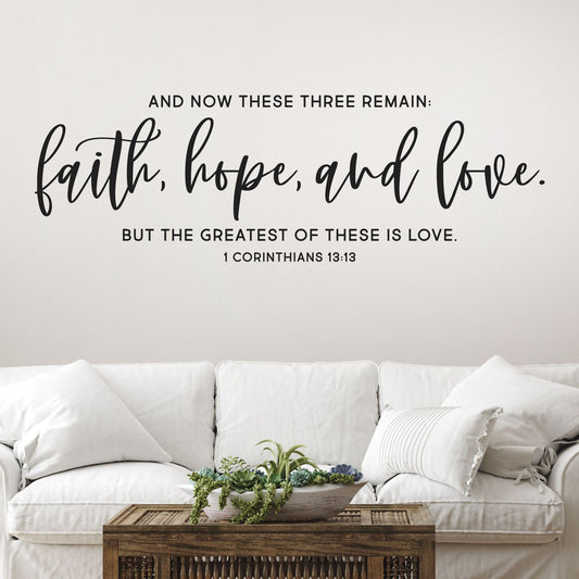 Faith Hope Love Wall Decal